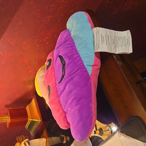 Justice Rainbow Emoji Poop Pillow - Approximately 15.5” - Pre-loved - Picture 4 of 6